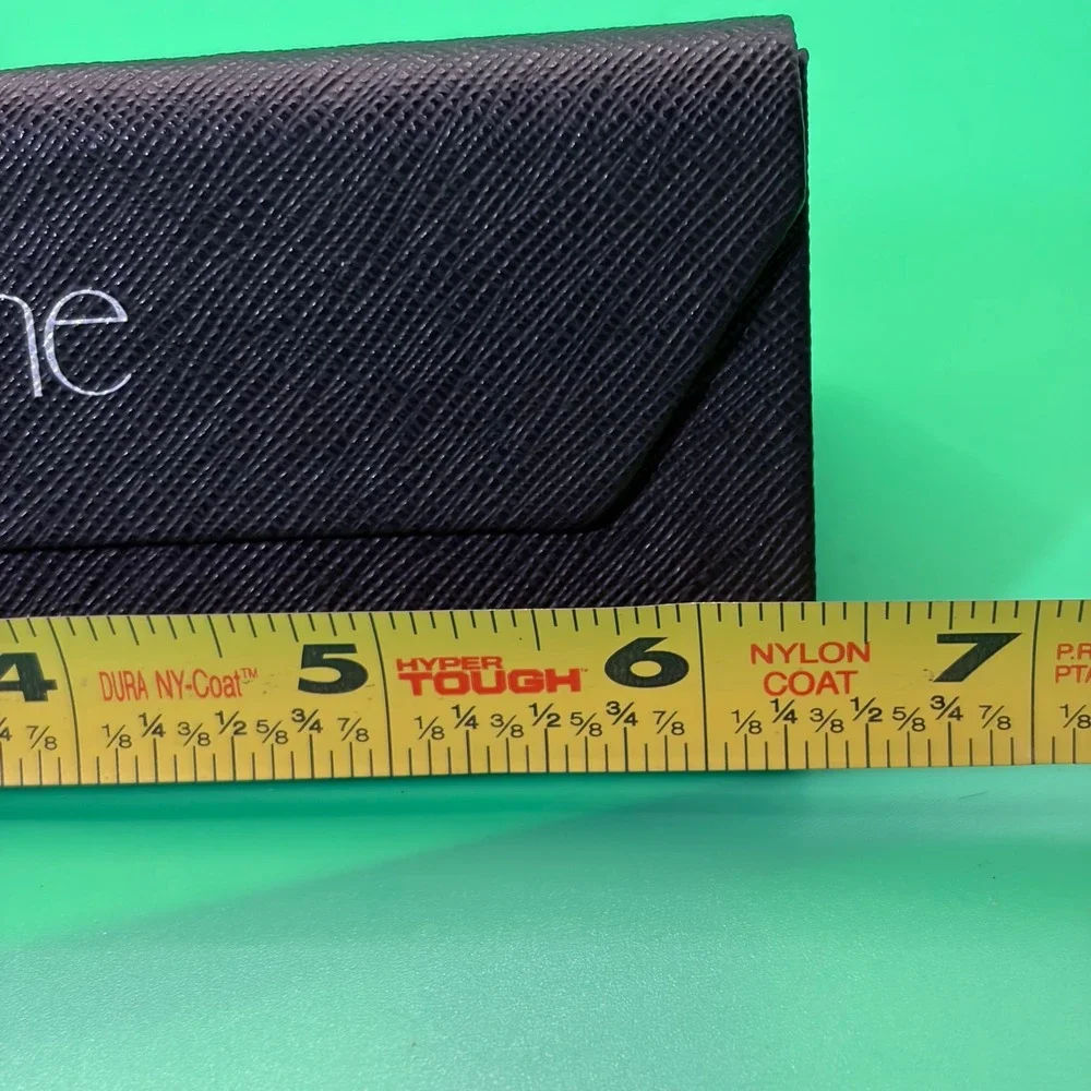 Karen Kane Eyeglass Hard Case Black Saffiano Triangular Folding Magnetic Closure